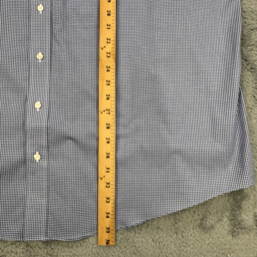 Brooks Brothers Dress Shirt Men 19 36/37 Blue Ainsley Collar Stretch Pima Cotton - Picture 5 of 6